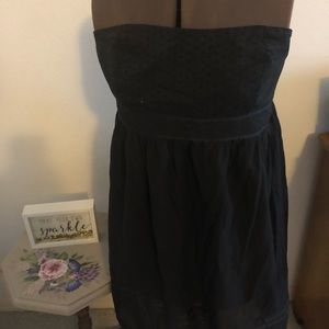 Strapless black dress